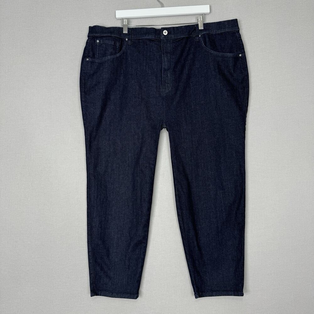 Sene Womens Jeans 44x25 Blue Japanese Denim Custom‎ Made Tapered Dark Wash Crop